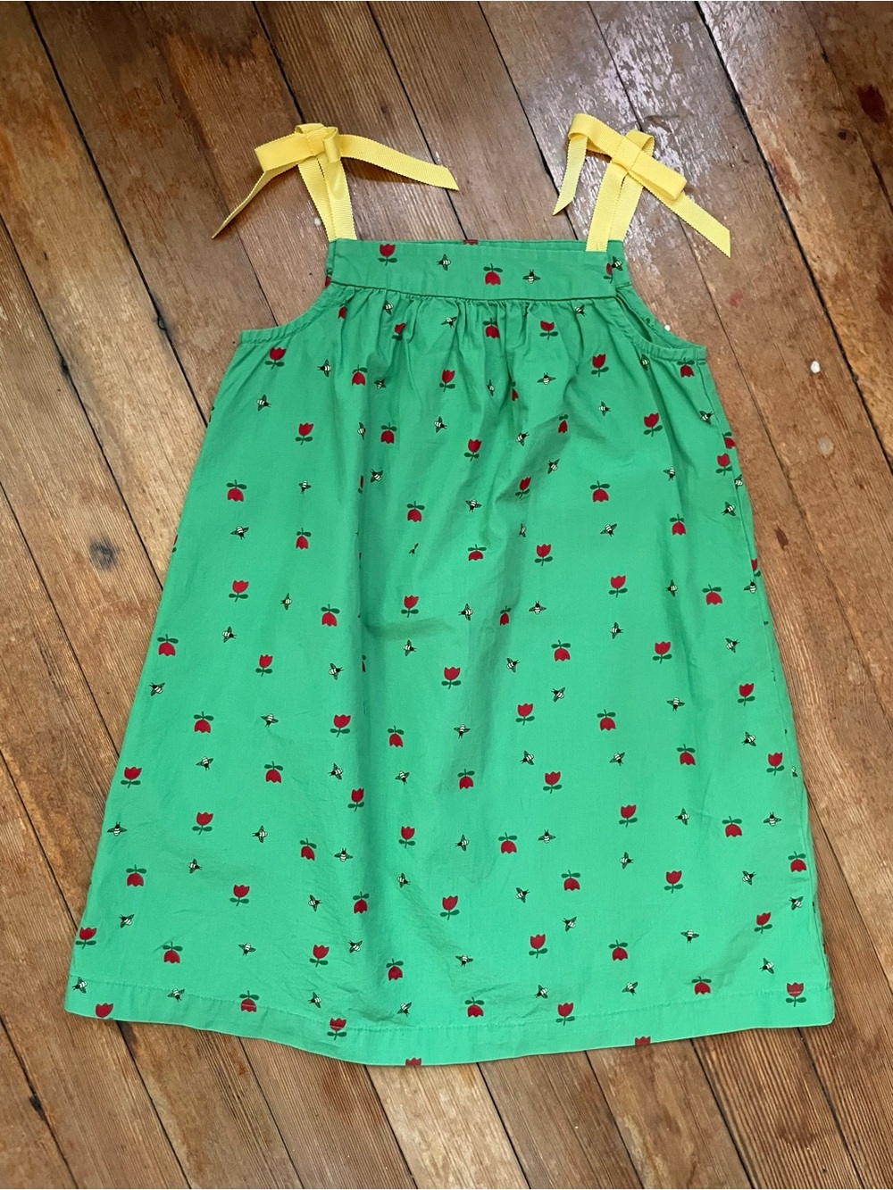 Hanna Andersson Tulip & Bee Cotton Sundress size 5T